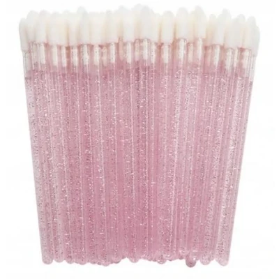 Abbildung von Wimpern Velours Applikator, fadenfrei, Lippenstift, Einweg 50 Stück Wimpernbürsten