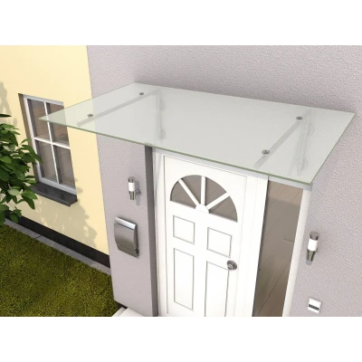 Abbildung von Edelstahlvordach HD/L 160 VSG Gefrosted