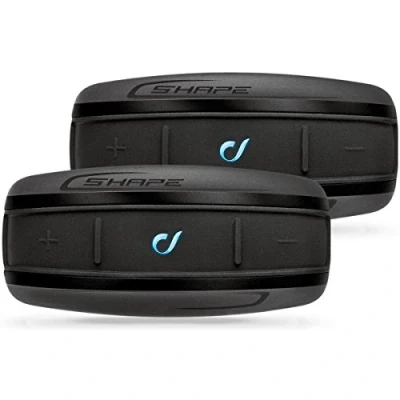 Abbildung von Interphone Shape Doppelpack Bluetooth Kommunikationssystem für Motorräder Pilot Passagier, 10Mt Reichweite 12 Std Sprechzeit, 25 Tage Standby Zeit GPS MP3 Waterproof ip67