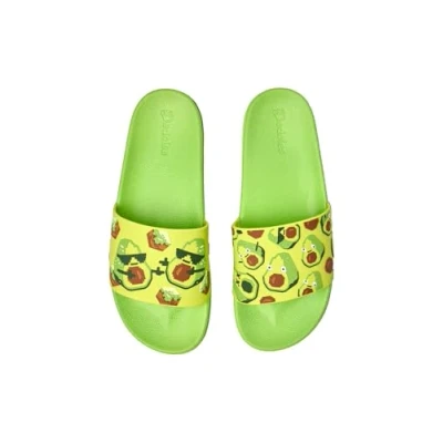 Abbildung von Dedoles Badeschuhe &amp; Hausschuhe Damen Herren Kinder Badesandalen lustige Designs Bücher Kaffee Party Pizza Fuchs Bär Lama Wolken Geschenk, Farbe: Grün, Motiv: Pixel Avocado, Gr. 40