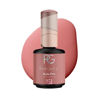 Abbildung von Pink Gellac UV Gel Nagellack 251 Nude 15 ml Lack Rosa Lang Anhaltend Polish Nägel in Salonqualität Nails Lampe Made Holland