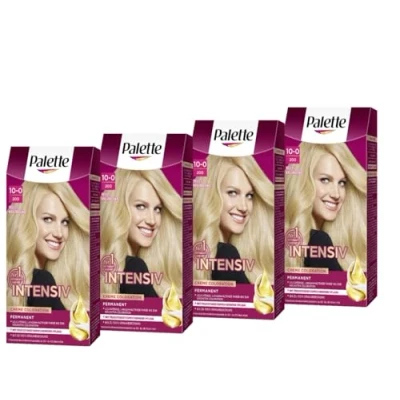 Abbildung von Palette Intensiv Creme Coloration 10 0/200 Helles Naturblond (4 x 115 ml), permanente Haarfarbe für leuchtende, langanhaltende Farbbrillanz &amp; 100% Grauabdeckung
