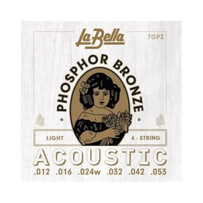 Abbildung von La Bella 7GPS Phosphor Bronze Light Pack of 3