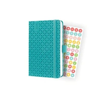 Abbildung von SIGEL J4102 Wochenkalender Jolie 2024, ca. A6, petrol, Hardcover, Gummiband, Stiftschlaufe, Einstecktasche, 174 Seiten, aus nachhaltigem Papier, Terminplaner