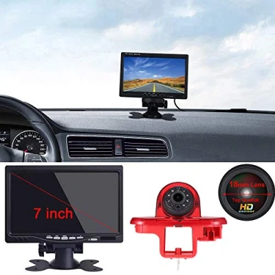 Abbildung von 「18mm Linse Rückfahrkamera + 7 Zoll TFT LCD Bildschirm Monitor」Bremsleuchte Auto Dach Ersatz für Opel Vivaro surf Concept/Life/Combo/Vauxhall/Renault Trafic/FIAT Talento/Primastar Van