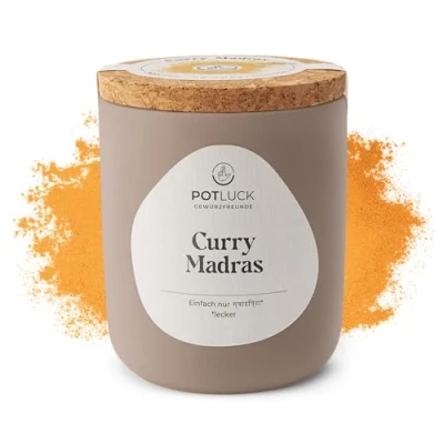 Abbildung von POTLUCK Curry Madras Gewürzmischung im Keramiktopf 60g Vegan, glutenfrei und mit natürlichen Inhaltsstoffen, 1 Stück