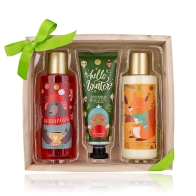 Abbildung von ACCENTRA Hautpflegegeschenk für Kinder in Geschenkbox, inkl. 60ml Duschgel, Fidget Pop Toy, Duft: Frosted Berries
