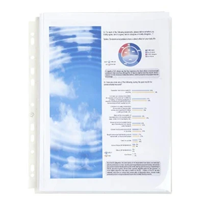 Abbildung von Exacompta 5507E 10er Pack Premium PP Kunststoff Prospekthüllen. für DIN A4 transparent glasklar oben offen Klarsichtfolie Plastikhülle Klarsichthülle ideal Ordner Ringbücher und Hefter