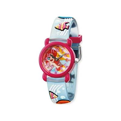 Abbildung von Herzengel Mädchen Analog Quarz Uhr mit Kunststoff Armband HEWA Mermaid