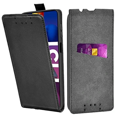 Abbildung von Adicase Galaxy M51 Hülle Leder Tasche für Samsung Handyhülle Flip Case Schutzhülle (Schwarz)