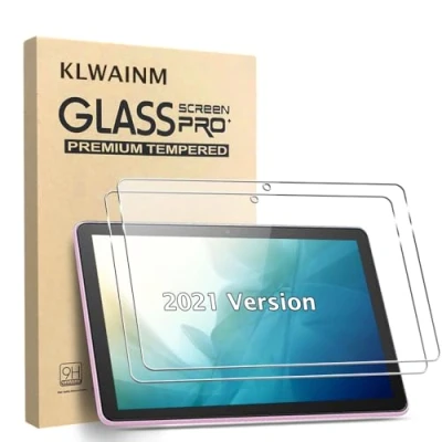 Abbildung von KLWAINM [2 Stück] 10 Plus Tablet 2021(Nicht geeignet 2023 Modell) Schutzfolie Screen Protector Displayschutz 2.5D Ultra HD 9H Härte Anti Kratzen Bläschenfrei Hartglas Schutzglas Glas Folie