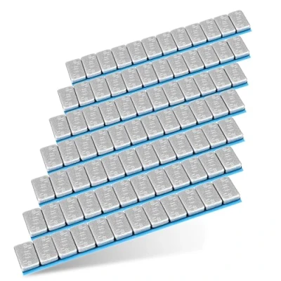 Abbildung von HASKYY 7 Auswuchtgewichte 12x5g Klebegewichte Stahlgewichte Kleberiegel 60g Auswahl (Silber)