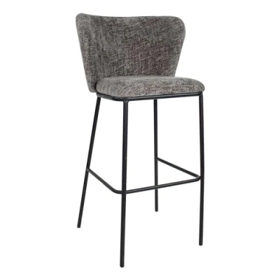 Abbildung von Kick Collection Barhocker BO Dunkelgrau Modern und Hochwertig Chenille Erhältlich in vielen Farben