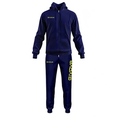 Abbildung von Givova Herren Anzug King Sportoutfit, blau/gelb fluo, XXL EU