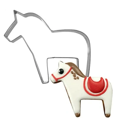 Abbildung von Bemvp Cookie Cutter Form Edelstahl Pferd Modell Stempel Lebkuchen Mann Kuchen Dekorative Keks Gebäck Backform