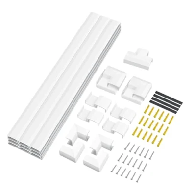 Abbildung von LogiLink Kabelkanal Set (67 Teile) für Wandinstallation, Farbe: Weiß