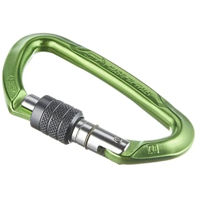Abbildung von Climbing Technology Lime SG D Carabiner Green/Grey Screw Lock