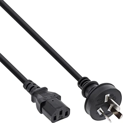 Abbildung von InLine 16655F Netzkabel, Netzstecker China auf Kaltgerätestecker C13, 5,0m