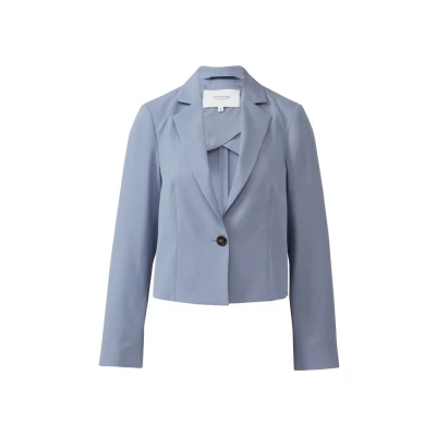 Abbildung von comma casual identity Feiner MIT Pattentaschen UND Knopfverschluss Blazer, Damen, Größe: 34, Hellblau