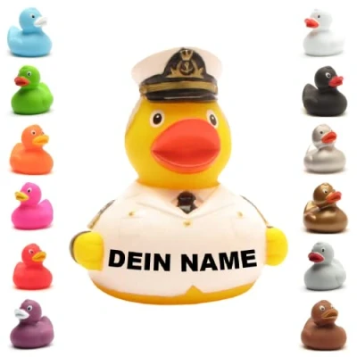 Abbildung von Badeente personalisierbar (Kapitän Ente)