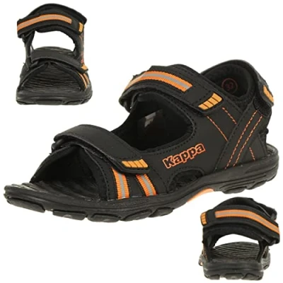 Abbildung von Kappa SYMI Trekkingsandale für Kinder, Größe: 28, Black/orange Schuhe