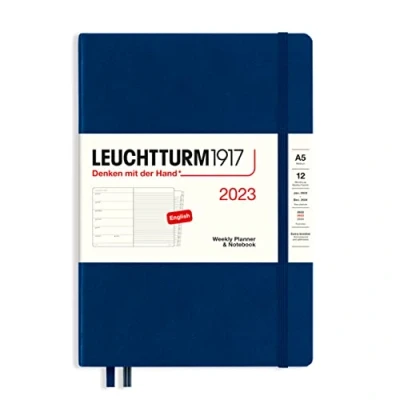 Abbildung von LEUCHTTURM1917 365888 Wochenkalender &amp; Notizbuch Medium (A5) 2023, 12 Monate, Marine, Englisch