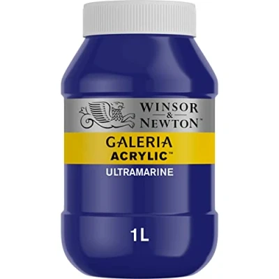 Abbildung von Winsor &amp; Newton 2154660 Galeria Acrylfarbe, hohe Pigmentierung, lichtecht, buttrige Konsistenz, 1000 ml Topf Ultramarin
