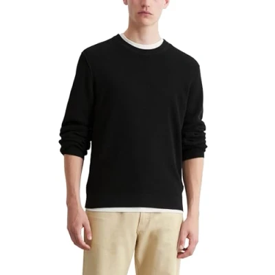 Abbildung von Marc O&#039;Polo Denim Regular MIT Feiner Struktur Strickpullover, Herren, Größe: Small, Black