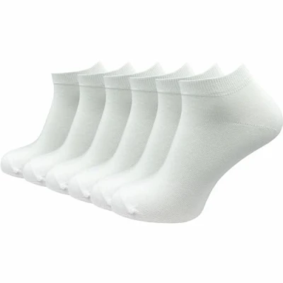 Abbildung von GAWILO Sneakersocken aus 100% Baumwolle für Herren in schwarz &amp; weiß (6 Paar) ohne drückende Naht über den Zehen atmungsaktiv absolut blickdicht
