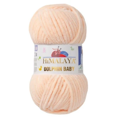 Abbildung von Strickfein Himalaya Dolphin Baby Wolle Garn Baumwolle Strickwolle zum Stricken häkeln (80333 Lachs)
