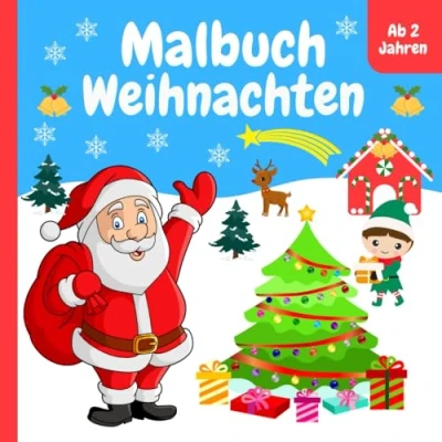 Abbildung von Malbuch Weihnachten ab 2 Jahren: Mein großes Weihnachtsmalbuch Kritzelbuch Für Mädchen und Jungen Kreativität fördern mit dem Kritzelmalbuch zur Weihnachtszeit Geschenkidee Kinder