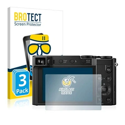 Abbildung von BROTECT Entspiegelungs Schutzglas für Panasonic Lumix DMC TZ101 (3 Stück) Schutz Folie Panzerfolie Glas Matt [Extrem Kratzfest 9H, Anti Reflex]