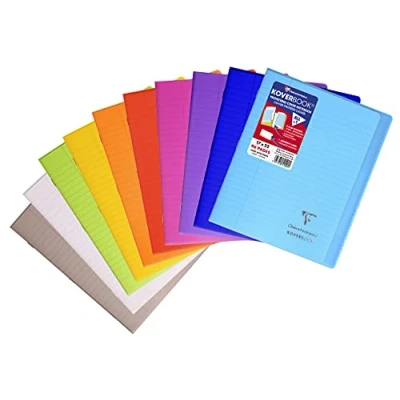 Abbildung von Clairefontaine 951501C Heft Koverbook 17 x 22, liniert mit Rand, 48 Blatt, 90g, 1 Stück, sortierte Farben