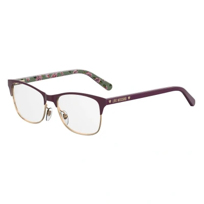 Abbildung von Moschino Damen MOL526 0T7 Rahmen von BRILLEN Metall Violett Quadratisch