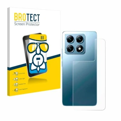 Abbildung von BROTECT Schutzglas für Xiaomi 14T Pro (Rückseite) Schutzfolie Panzer Folie Glas [Extrem Kratzfest 9H, Anti Fingerprint, Ultra Transparent]