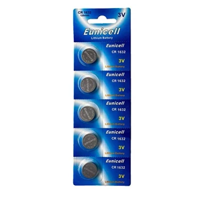 Abbildung von 5 x CR1632 3 V Lithium Knopfzellen 120 mAh (1 Blistercard a Batterien) EINWEG Markenware Eunicell