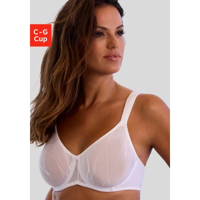 Abbildung von Nuance Minimizer BH mit Bügel und breiten, gefütterten Trägern, aus hübschem Glanzjacquard