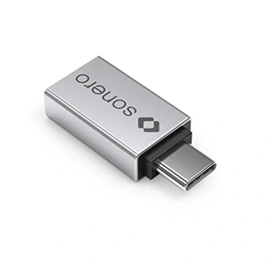 Abbildung von Sonero USB Adapter (USB C Stecker auf A Buchse) alu/silber