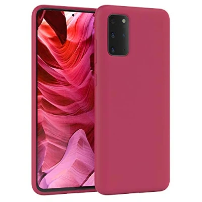 Abbildung von EAZY CASE Nano Silikon Handyhülle kompatibel mit Samsung Galaxy S20 Plus / 5G, Slimcover Kameraschutz und Innenfutter, Silikonhülle, Schutzhülle, Bumper, Handy Case, Beere