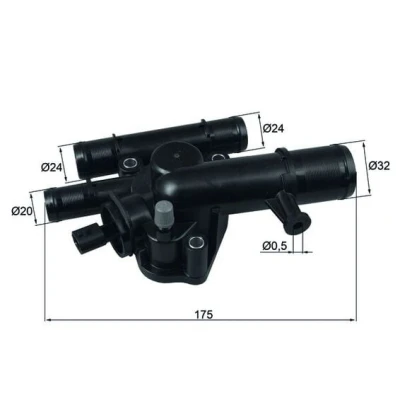 Abbildung von MAHLE ORIGINAL TI 243 89 Kühlwasserthermostat mit Dichtung RENAULT: Megane 3 Grandtour, Schrägheck, SCENIC 2