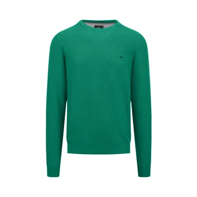 Abbildung von FYNCH HATTON Strickpullover mit Logo Stickerei auf der Brust
