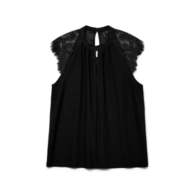 Abbildung von Vero Moda Vmmilla SL TEE GA NOOS Bluse, Damen, Größe: XS, Black