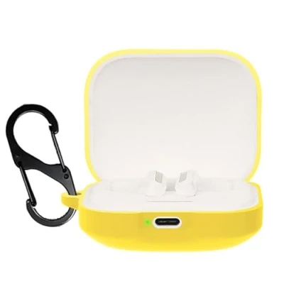 Abbildung von GIOPUEY Hülle Kompatibel mit Xiaomi Redmi Buds 5, Silikon Stoßfeste Schutzhülle, Ultradünn Case Cover, Kein Geruch, Gelb