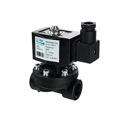 Abbildung von FSA Magnetventil Kunststoff PA6 1/2&quot; 230V AC 0 6 bar NBR stromlos geschlossen