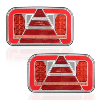 Abbildung von AOHEWEI 2 Stück Anhänger Rücklichter, 12V/24 V superhell wasserdicht Blinker Bremse Rückwärtsgang Nebelscheinwerfer Reflektorlampe für Anhänger, LKW, Wohnwagen, Van, Traktor