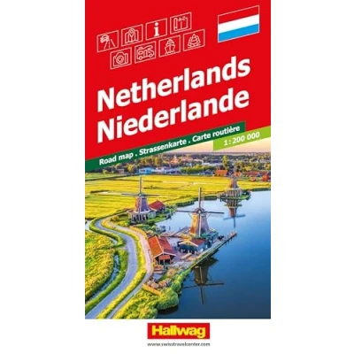 Abbildung von Hallwag Strassenkarte Niederlande 1:200.000: Inkl. Stadtpläne, Ortsverzeichnis und Reiseinformationen
