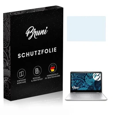 Abbildung von Bruni Schutzfolie kompatibel mit HP Pavilion x360 14 ba103ng Folie, glasklare Displayschutzfolie (2X)