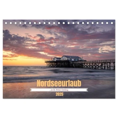Abbildung von Nordseeurlaub in St. Peter Ording (Tischkalender 2025 DIN A5 quer), CALVENDO Monatskalender