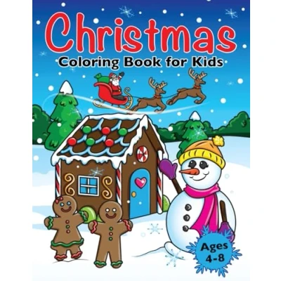 Abbildung von Christmas Coloring Book for Kids: Xmas Holiday Designs to Color Children Ages 4 8 (Coloring Books Kids)