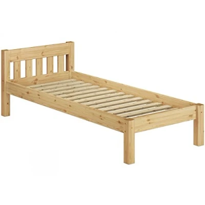 Abbildung von Erst Holz® Massivholzbett Kiefer Natur 100x200 Einzelbett Futonbett Jugendbett Rollrost 60.38 10